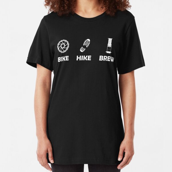 White Logo on Dark Background Slim Fit T-Shirt