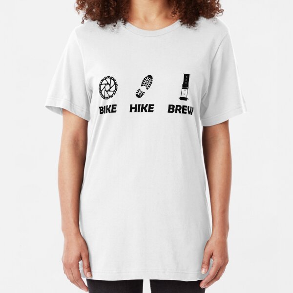 Black Logo on White Background Slim Fit T-Shirt