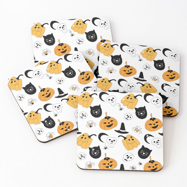 Item preview, Halloween Pumpkin and Skull Seamless Pattern designed and sold by Vicky021.