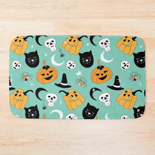 Item preview, Halloween Pumpkin and Skull Seamless Pattern designed and sold by Vicky021.