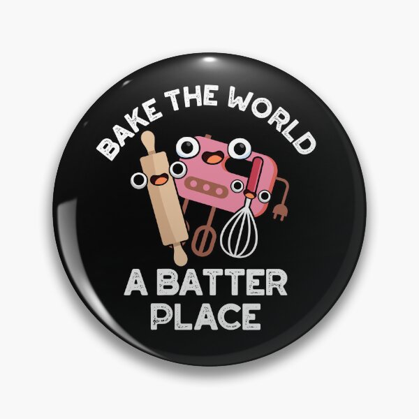 Item preview, Bake The World A Batter Place Funny Baking Puns (Dark BG) designed and sold by punnybone.