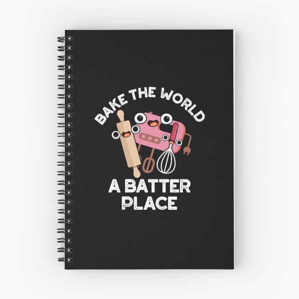 Item preview, Bake The World A Batter Place Funny Baking Puns (Dark BG) designed and sold by punnybone.