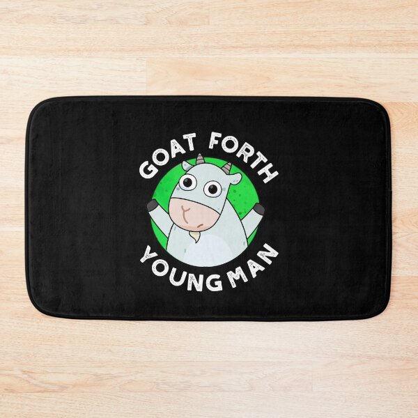 Item preview, Goat Forth Young Man Funny Animal Puns (Dark BG) designed and sold by punnybone.