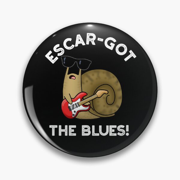 Item preview, Escar-got The Blues Snail Funny Escargot Puns (Dark BG) designed and sold by punnybone.