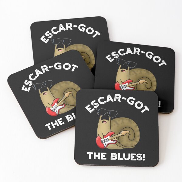 Item preview, Escar-got The Blues Snail Funny Escargot Puns (Dark BG) designed and sold by punnybone.