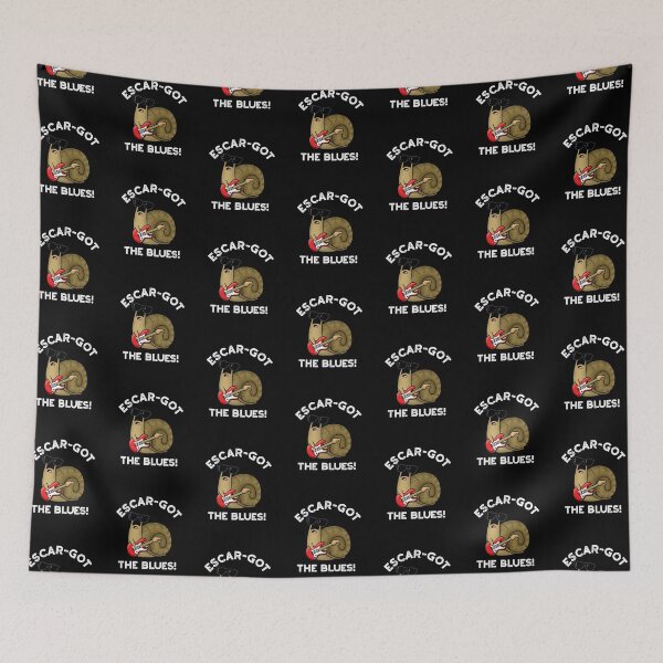 Item preview, Escar-got The Blues Snail Funny Escargot Puns (Dark BG) designed and sold by punnybone.