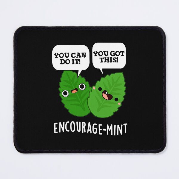 Item preview, Encourage-mint Positive Mint Puns (Dark BG) designed and sold by punnybone.