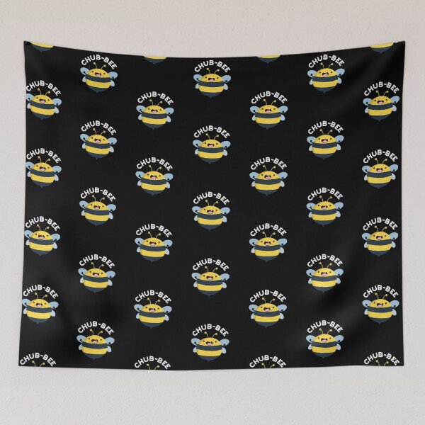 Item preview, Chub-bee Chubby Funny Bee Puns (Dark BG) designed and sold by punnybone.