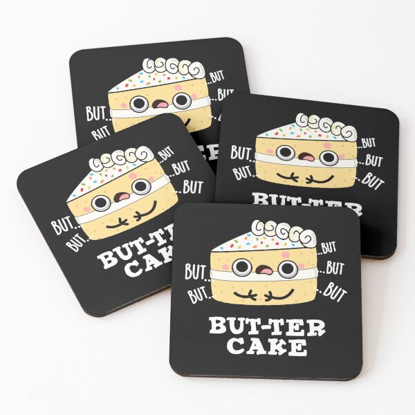 Item preview, But-ter Cake Funny Food Butter Puns (Dark BG) designed and sold by punnybone.