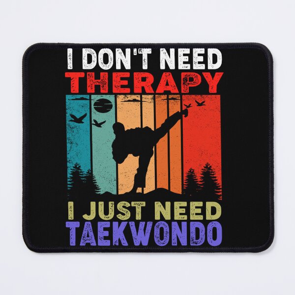 Item preview, Retro Sunset - I Don't Need Therapy I Just Need Taekwondo! Vintage Sunset. Funny Taekwondo Instructor or Taekwondo Beginner Design designed and sold by TheKarateStore.