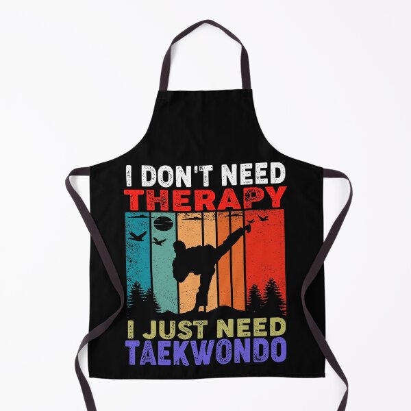 Item preview, Retro Sunset - I Don't Need Therapy I Just Need Taekwondo! Vintage Sunset. Funny Taekwondo Instructor or Taekwondo Beginner Design designed and sold by TheKarateStore.