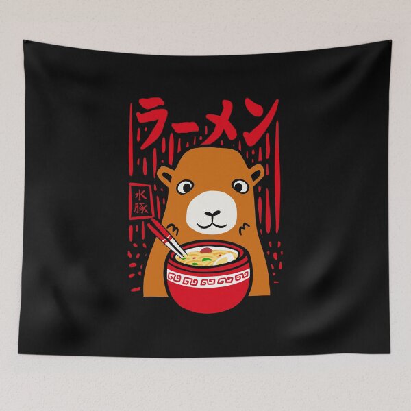 Item preview, Cute Capybara loves Ramen  designed and sold by IcalsaidArt.