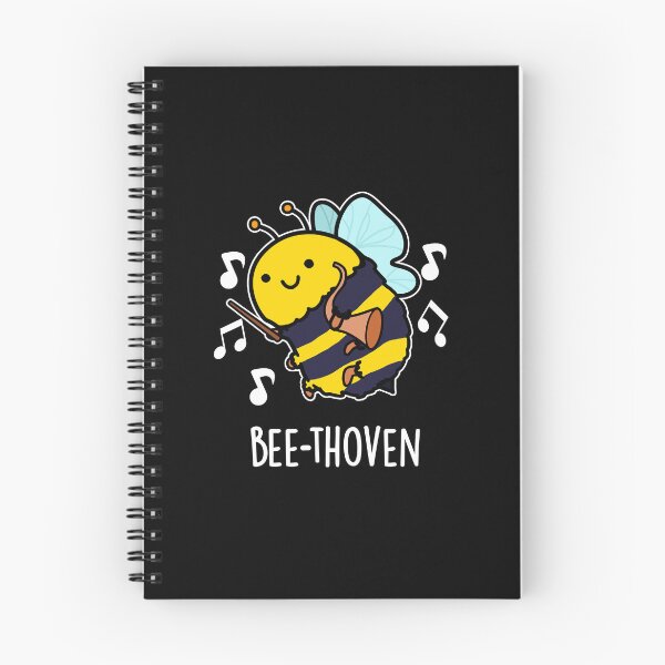 Item preview, Bee-thoven Funny Music Bee Puns (Dark BG) designed and sold by punnybone.