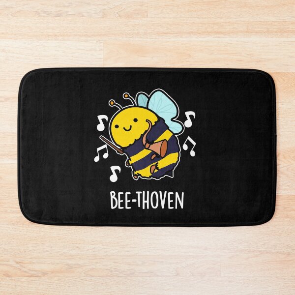 Item preview, Bee-thoven Funny Music Bee Puns (Dark BG) designed and sold by punnybone.
