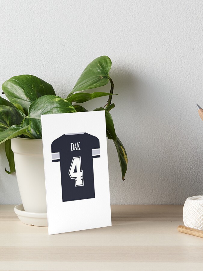 Dak Prescott Jersey Blue Framed Art Print for Sale by Tate Breeland