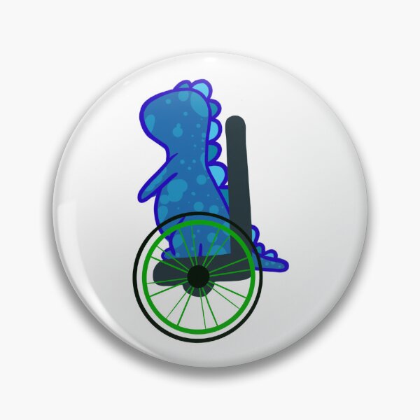 Item preview, Blue spotted wheelchair dinosaur designed and sold by Reuniting  Designs.