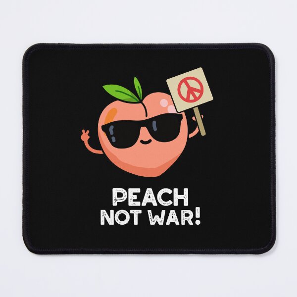 Item preview, Peach Not War Funny Fruit Puns (Dark BG) designed and sold by punnybone.