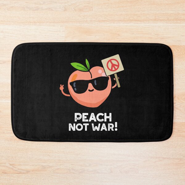 Item preview, Peach Not War Funny Fruit Puns (Dark BG) designed and sold by punnybone.