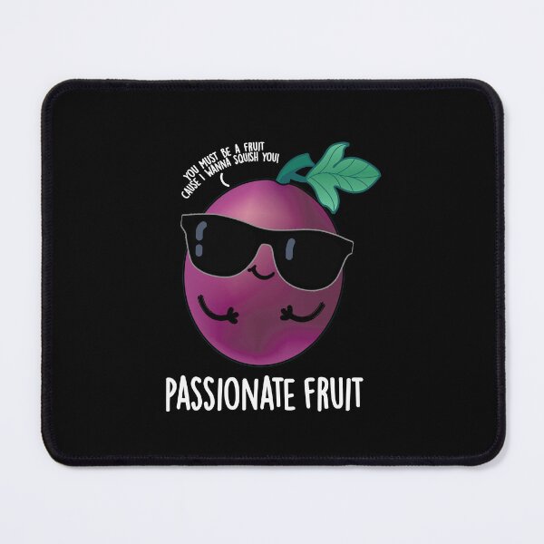 Item preview, Passionate Fruit Funny Passion Fruit Puns (Dark BG) designed and sold by punnybone.