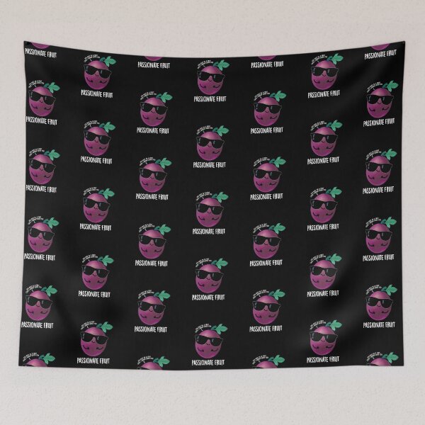 Item preview, Passionate Fruit Funny Passion Fruit Puns (Dark BG) designed and sold by punnybone.