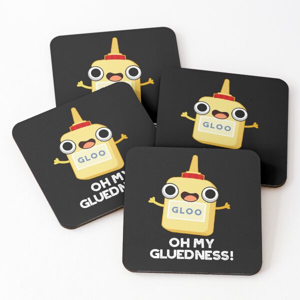 Item preview, Oh My Gluedness Funny Super Glue Puns (Dark BG) designed and sold by punnybone.