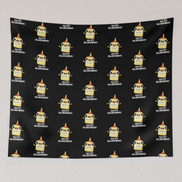 Item preview, Oh My Gluedness Funny Super Glue Puns (Dark BG) designed and sold by punnybone.