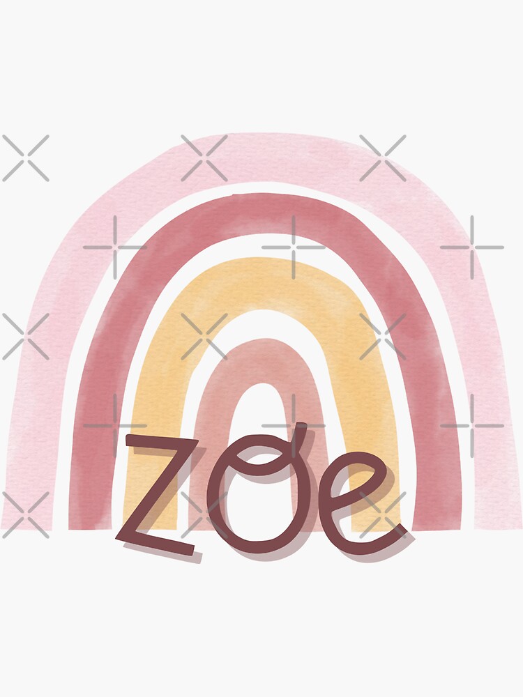 "Girl's Name Zoe" Sticker for Sale by NamesLand Redbubble