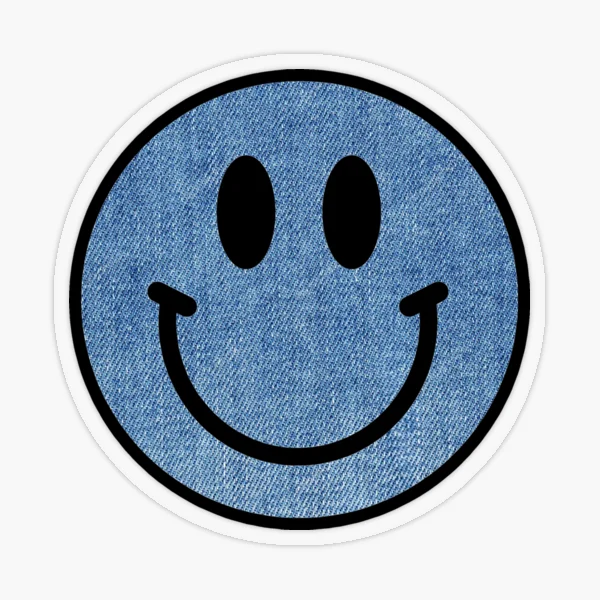 Smiley face patch Sticker for Sale by kattiejaney