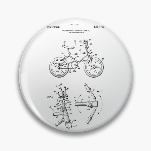 Item preview, Patent Of The Free Rotating BMX Handlebar With Brake - March 31, 1987 - Black Version designed and sold by Aliasandco.