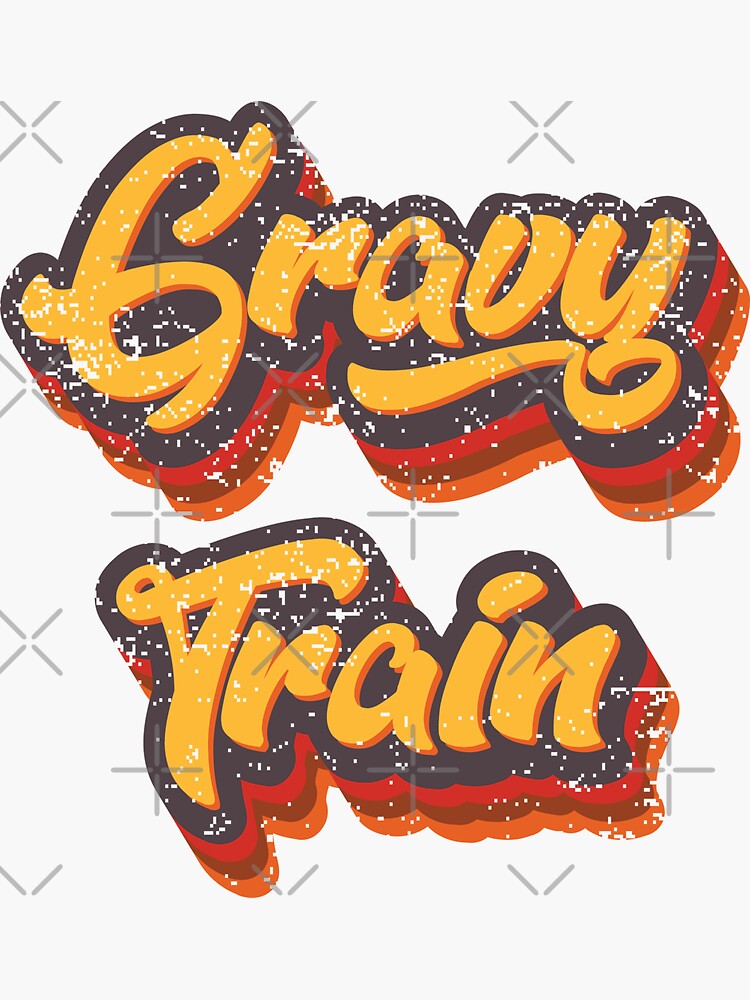 "Gravy Train Vintage Retro Thanksgiving" Sticker for Sale by James