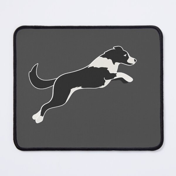 Item preview, Black and white border collie jumping for dog agility enthusiasts designed and sold by PausePapote.