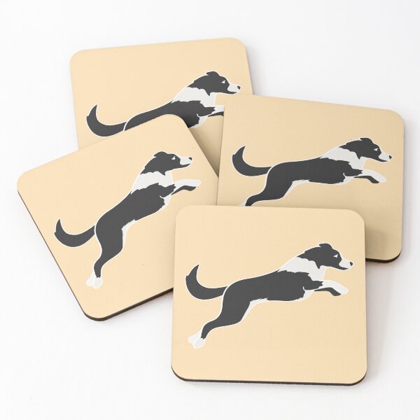 Item preview, Black and white border collie jumping for dog agility enthusiasts designed and sold by PausePapote.