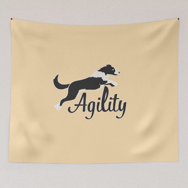 Item preview, Black and white border collie jumping with agility in black for dog lovers designed and sold by PausePapote.