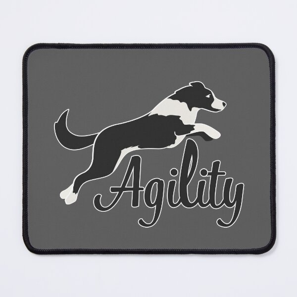 Item preview, Black and white border collie jumping with agility in black for dog lovers designed and sold by PausePapote.