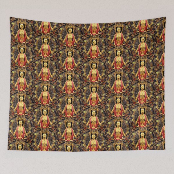 Item preview, Royal Empress Qing Dynasty Concubine Thangka Portrait Painting (Buddhism Tibetan Style, Color Square Tiles) designed and sold by Digital-Davinci.