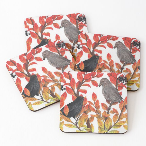 Item preview, Autumnal blackbirds designed and sold by Djoui.