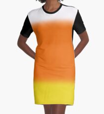 Candy Corn Ombre Graphic T-Shirt Dress
