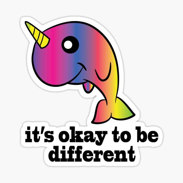 Item preview, It's Okay To Be Different Unicorn Whale designed and sold by CreativeStrike.