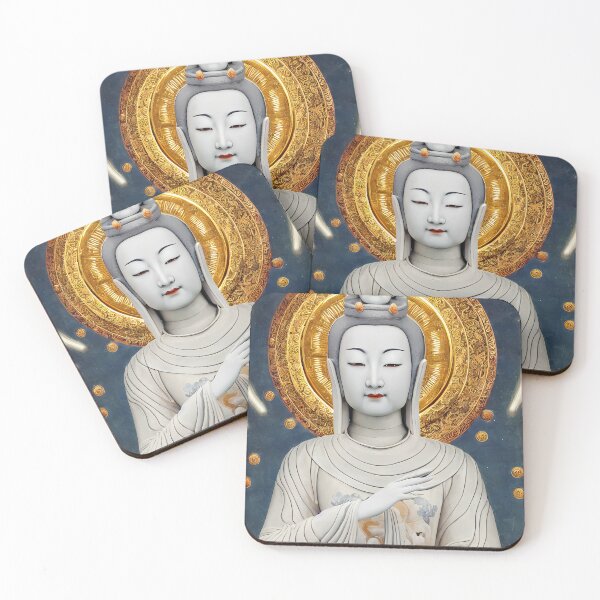 Item preview, Bronze Stone Marble Statue of Buddha Guan Yin Goddess (Buddhism Tibetan Style, Color Square Tiles) designed and sold by Digital-Davinci.