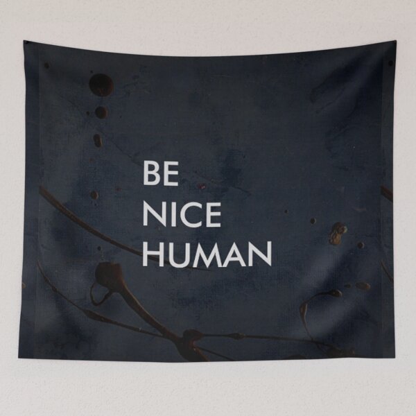 Item preview, Be Nice Human - On Spooky Black Background - Corbin designed and sold by CorbinHenry.