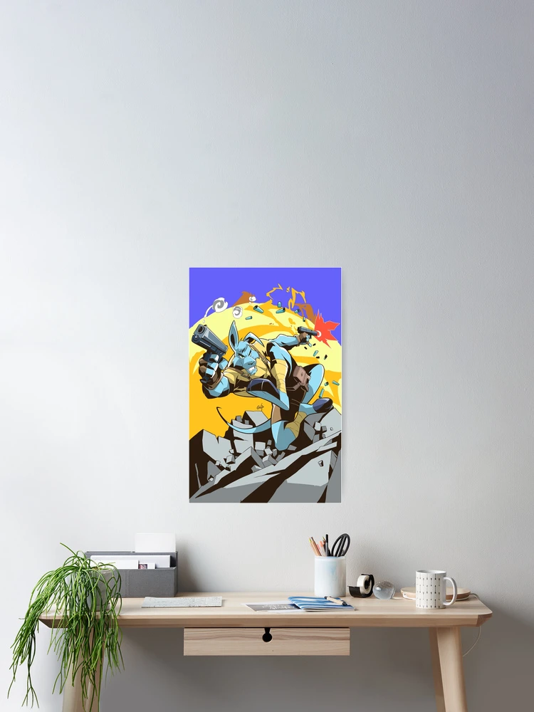 Thumbnail 2 of 3, Poster, Blue Roo!!! designed and sold by traderjacks.