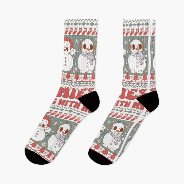 Item preview, Hanging With My Snomies Ugly Retro Christmas Sweater designed and sold by GravitiTees.