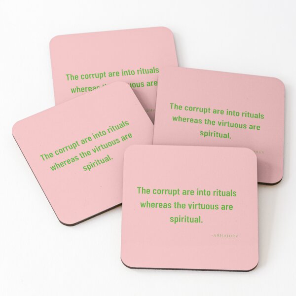 Item preview, 'The corrupt are into rituals whereas the virtuous are spiritual'- Abhaidev designed and sold by Rechtop.
