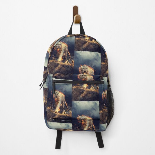 Item preview, The fiery white tiger on a mountain designed and sold by Elibano95.