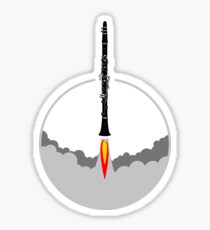clarinet rocket Sticker