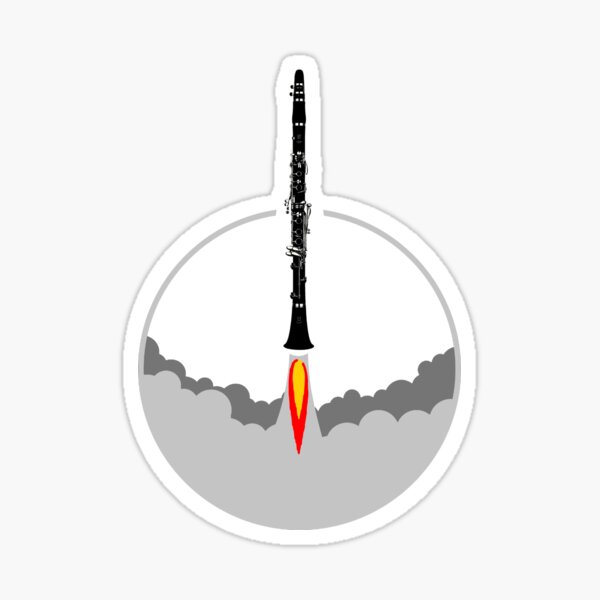clarinet rocket Sticker