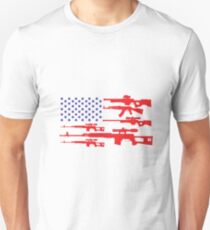 American Flag Patriotic Usa Pride Gun A Pro Gun Unisex T-Shirt