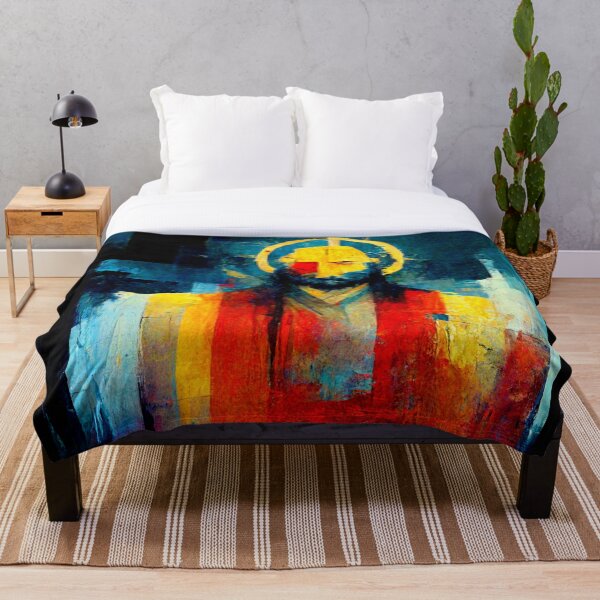 Item preview, Jesus Christ abstract painting  designed and sold by nightspeed.