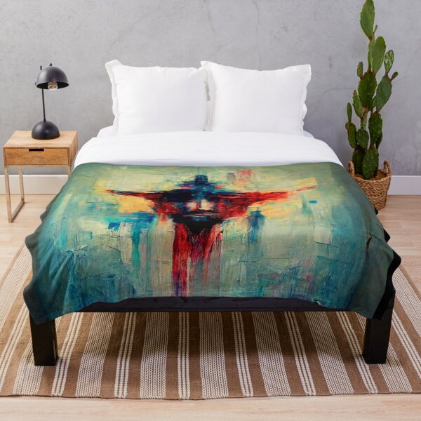 Item preview, Jesus face on cross abstract painting  designed and sold by nightspeed.