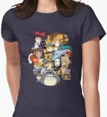 Studio Ghibli Collage Women's Fitted T-Shirt